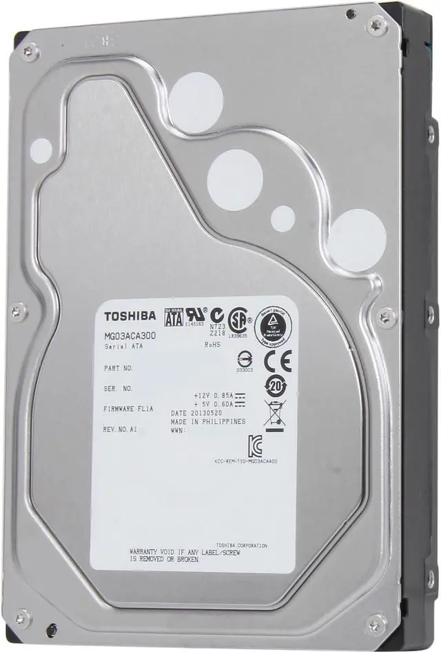 TOSHIBA MG03ACA300 3TB 7200 RPM 64MB Cache SATA 6.0Gb/s 3.5