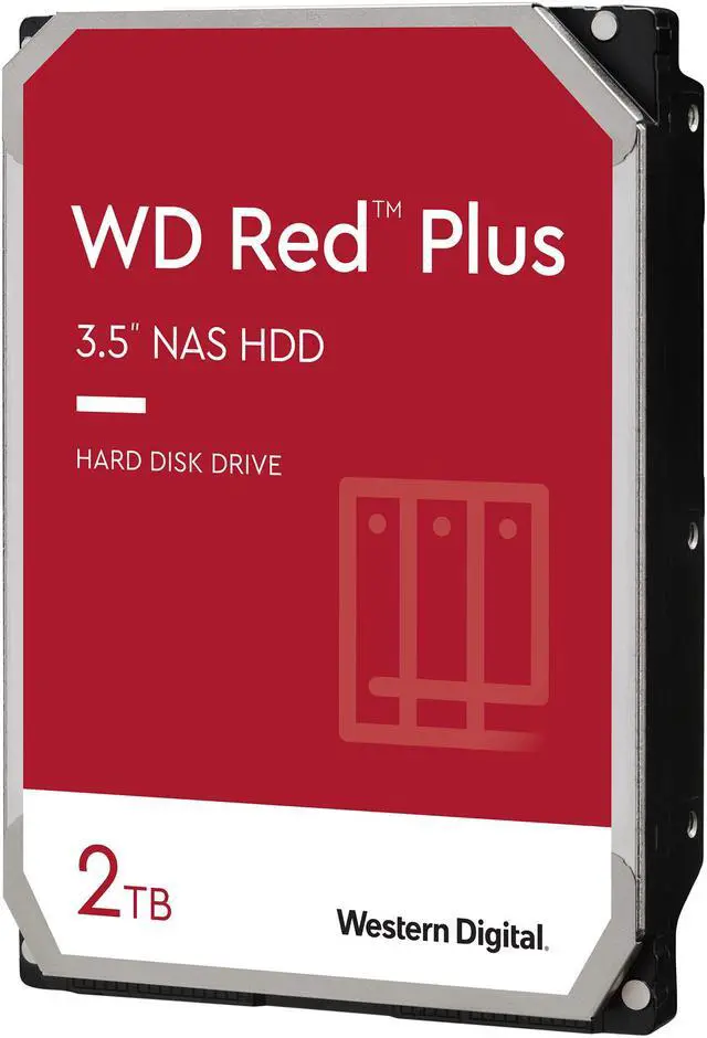 WD Red Plus 2TB NAS Hard Disk Drive - 5400 RPM 3.5