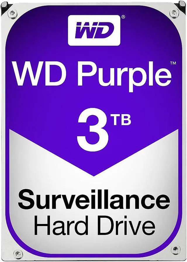 WD Purple 3TB Surveillance Hard Disk Drive - 5400 RPM Class SATA