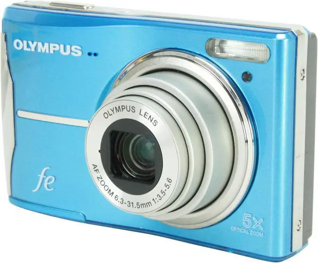 OLYMPUS FE-46 Light Blue 12.0 MP Digital Camera with a FREE CASE
