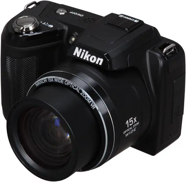 Nikon COOLPIX L110 Black 12.1 MP 28mm Wide Angle Digital Camera