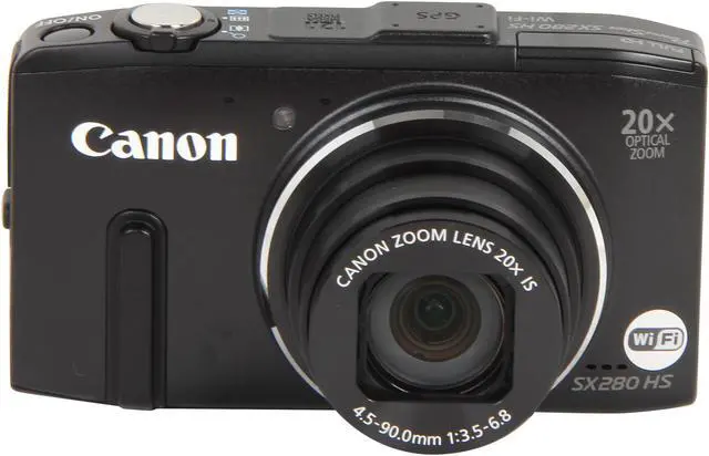Canon Powershot SX280 HS Black 12.1 MP 25mm Wide Angle Digital