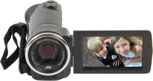 Refurbished: JVC GZ-E10 Black Full HD HDD/Flash Memory Camcorder