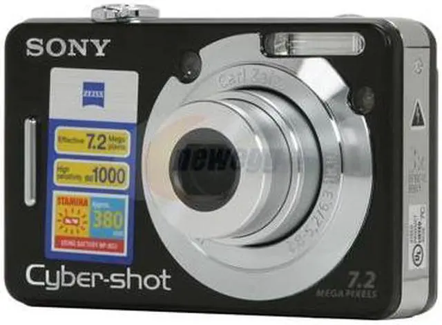 SONY Cyber-shot DSC-W55 Black 7.2 MP Digital Camera - Newegg.com