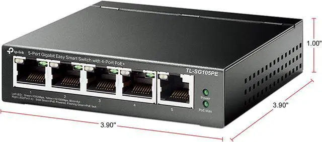TP-Link 5 Port Gigabit PoE Switch | 4 PoE+ Port @65W | Easy Smart