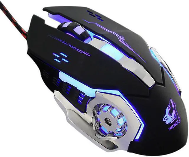 ESTONE Freewolf V5 Gaming Mouse Wired with 6 Programable Buttons 4