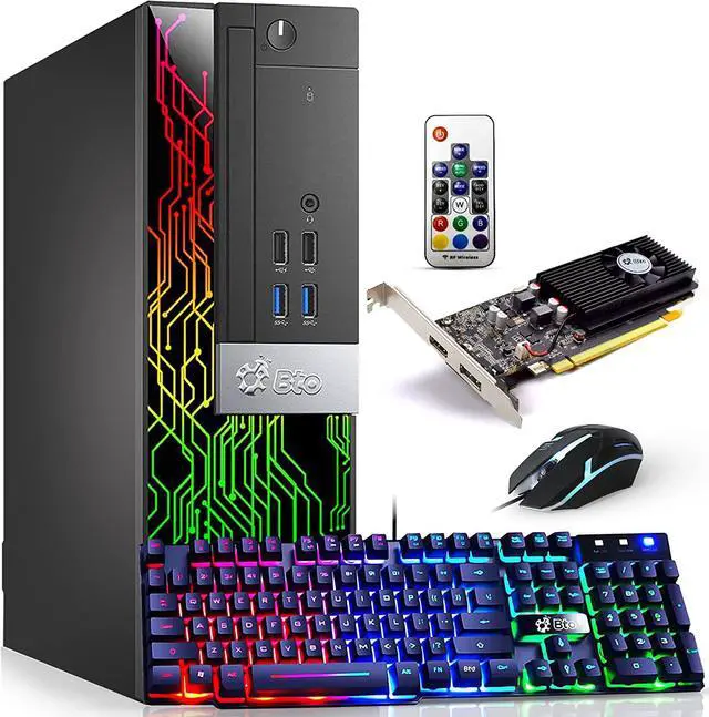 Refurbished: BTO RGB Gaming Desktop Computer PC, Intel Core i5 7th
