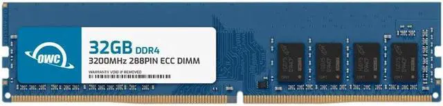 OWC 32GB DDR4 3200MHz PC4-25600 CL22 2RX8 ECC Unbuffered UDIMM 1.2