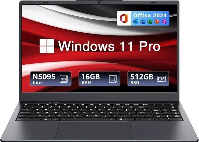 BiTECOOL 15.6-inch Windows 11 Laptop, 16GB RAM, 512GB SSD, FHD IPS