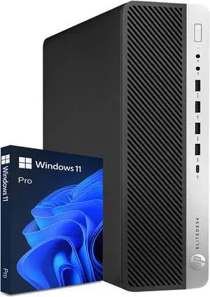 Refurbished: HP ProDesk 400 G5 SFF Windows 11 Pro Desktop Computer
