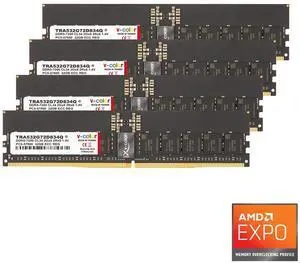 V-COLOR DDR5 128GB (32GBx4) 6800MHz CL34 2Gx8 2Rx8 OC R-DIMM