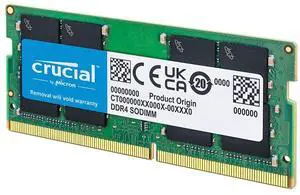 Crucial 64GB DDR5 RAM, 5600MHz (or 5200MHz or 4800MHz) Laptop