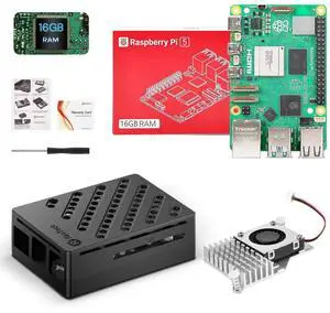 iRasptek Starter Kit for Raspberry Pi 5 16GB RAM-Pre-Loaded with