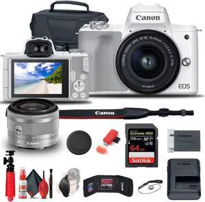 Canon EOS M50 Mirrorless Digital Camera with 15-45mm EF-M IS STM