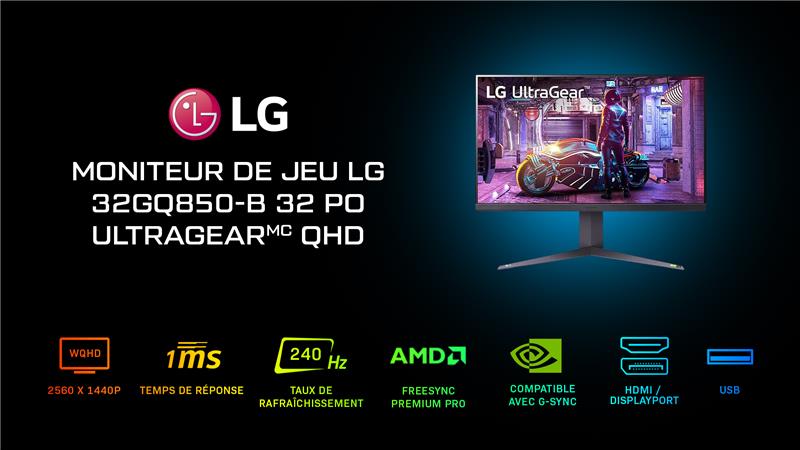 32” UltraGear™ QHD Gaming Monitor with 240Hz - Canada Computers