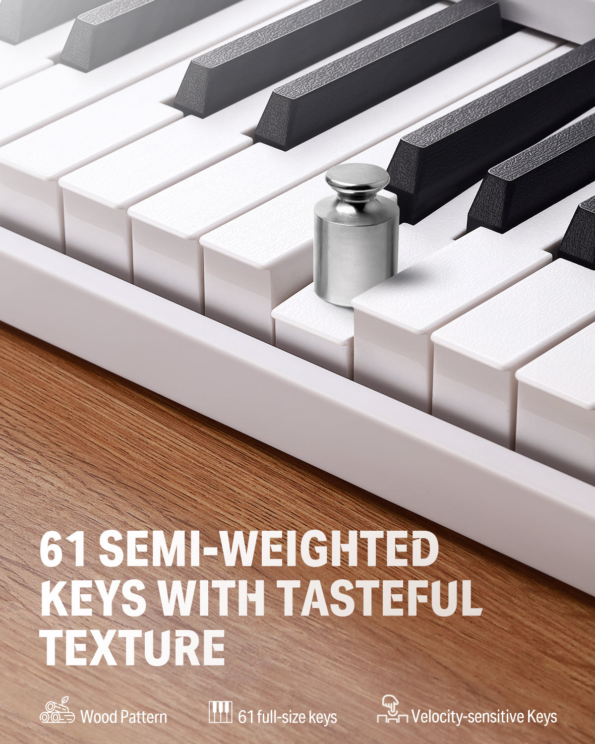 DP-06 61 Key Foldable Digital Piano Semi-weighted Keyboard Donner
