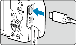 キヤノン：製品マニュアル｜EOS R50｜USB電源アダプターを使って充電