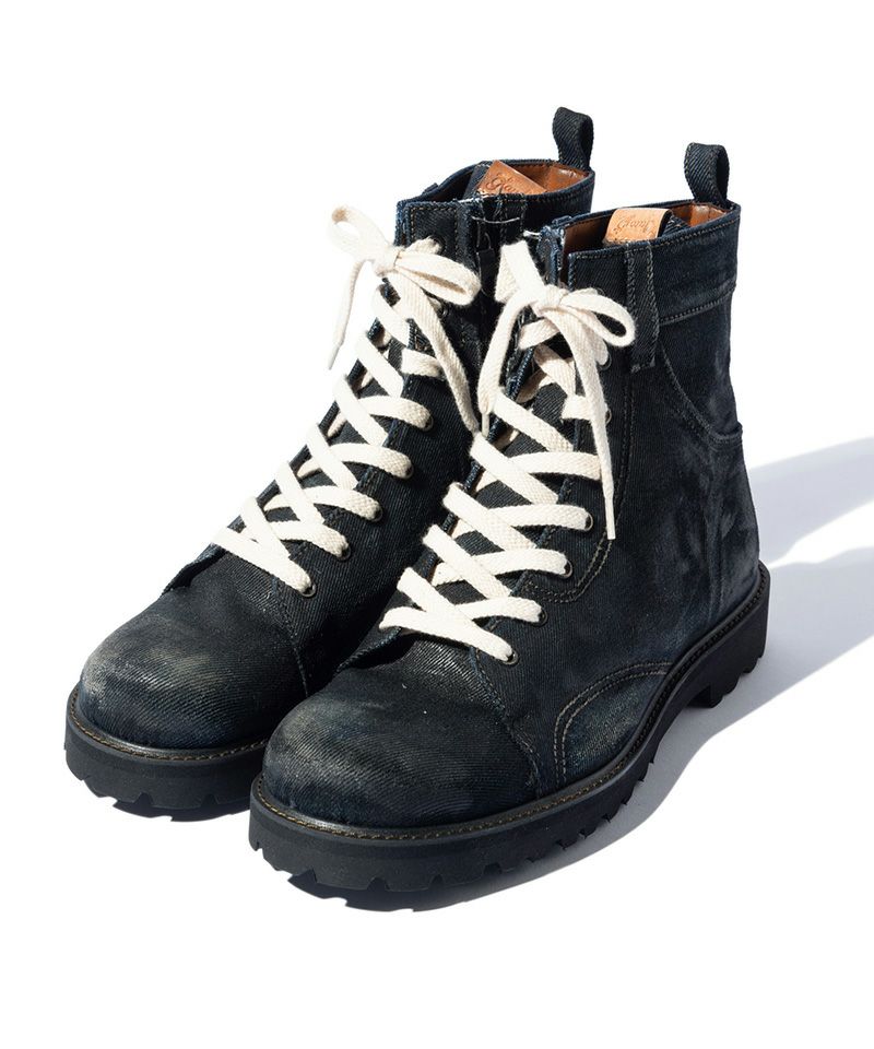 glamb(グラム)】Oiled Denim Boots オイルドデニムブーツ(GB0125-AC03