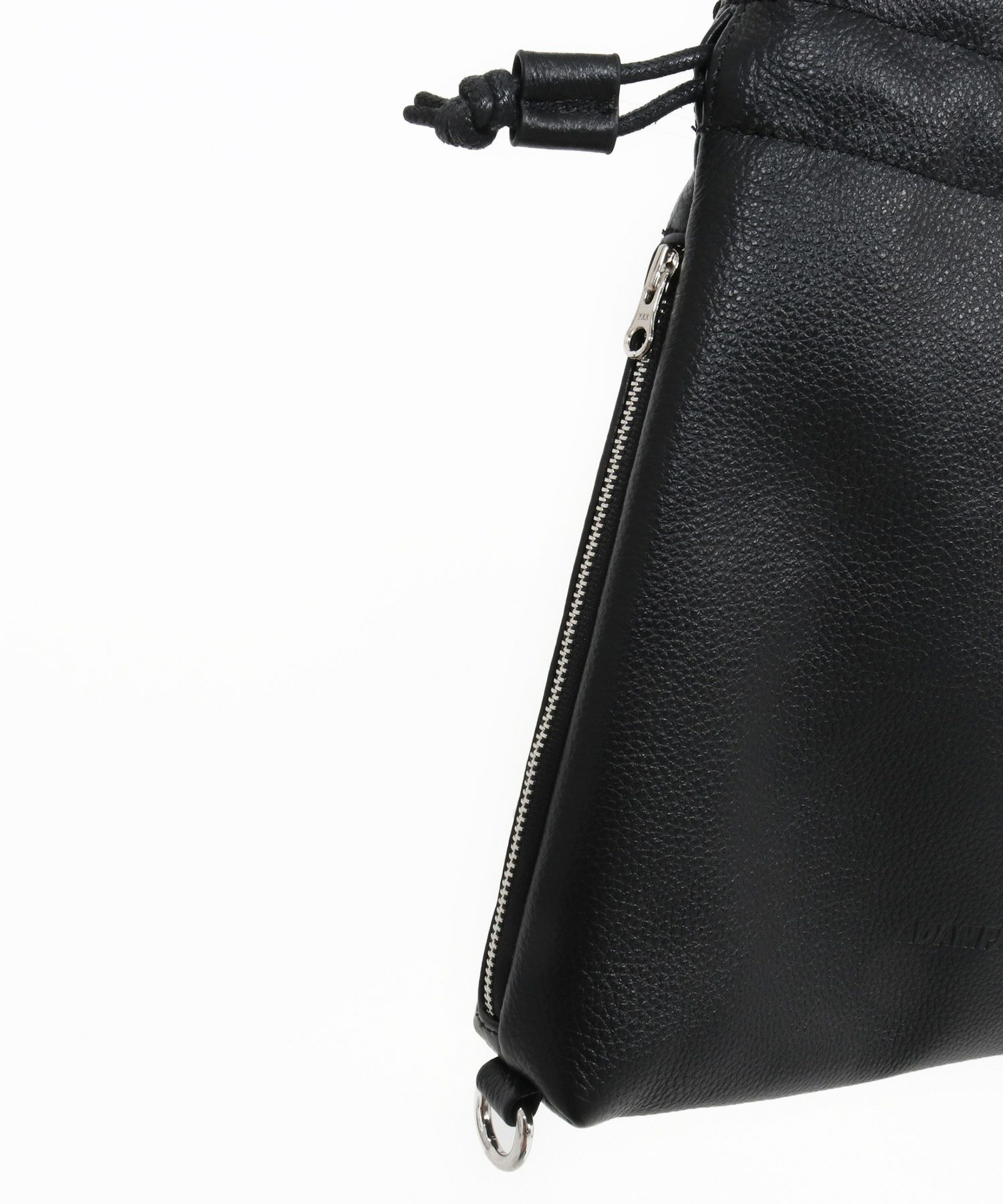 ADAM PATEK(アダムパテック)】new shrink leather drawstring minibag