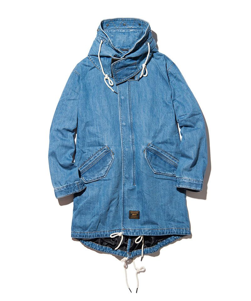 50%OFF【glamb(グラム)】Denim High Neck Mods Coat デニムハイネック