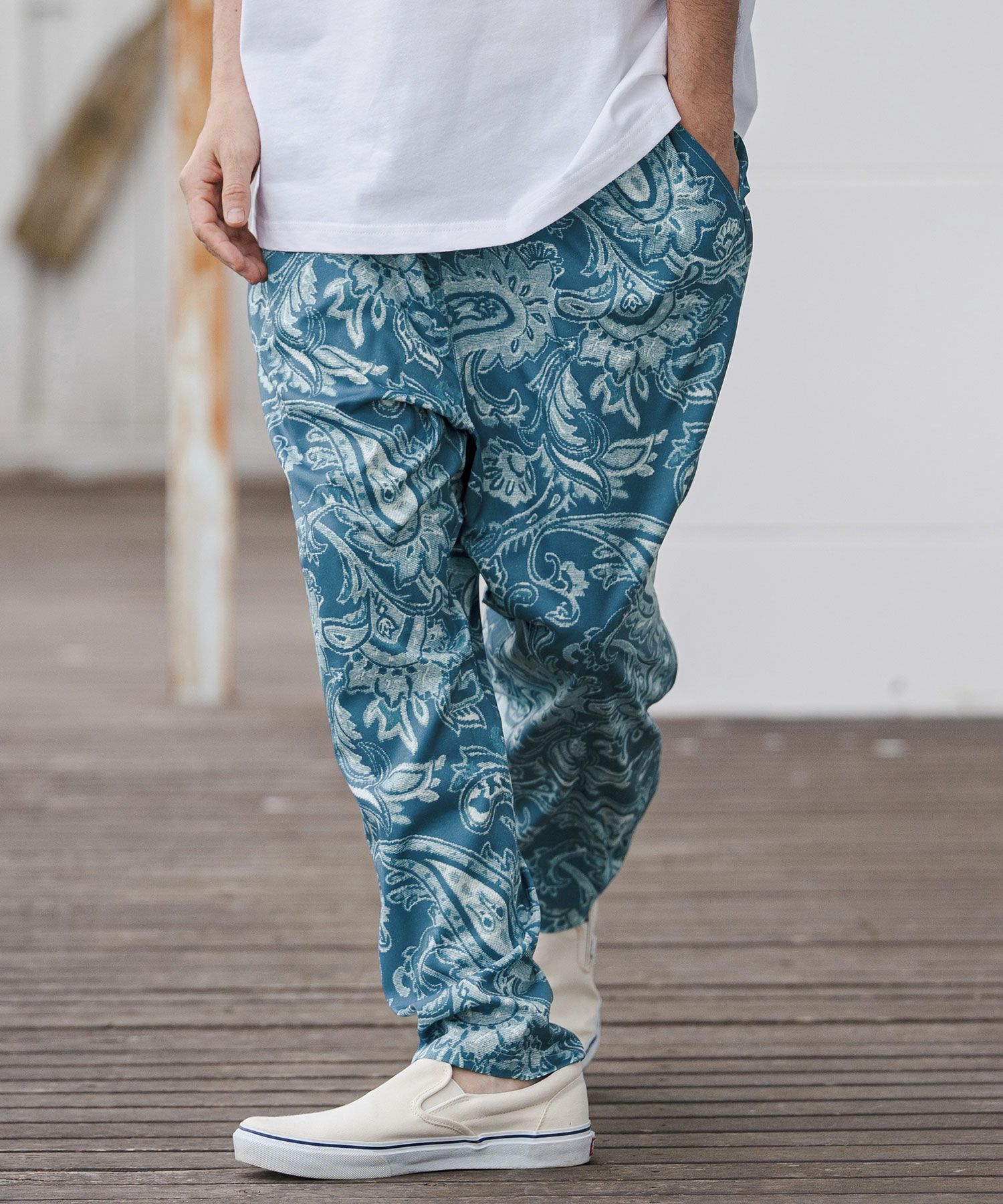 30%OFF【CAMBIO(カンビオ)】Geometric Cut Mole Pants カットモール