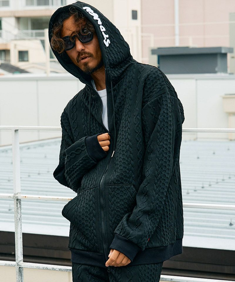 STUD MUFFIN(スタッドマフィン)】ケーブルジャガードダブルフェイス