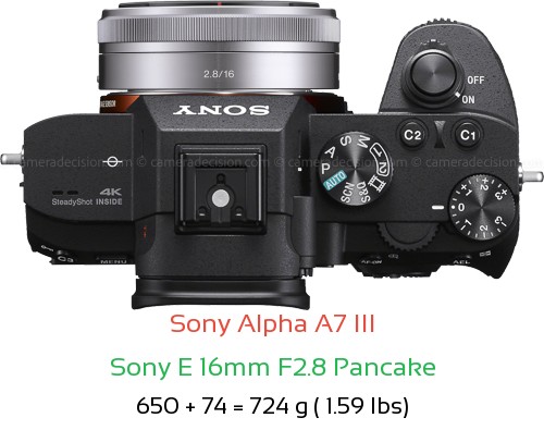 Sony A7 III Camera and Sony E 16mm F2.8 Pancake Lens