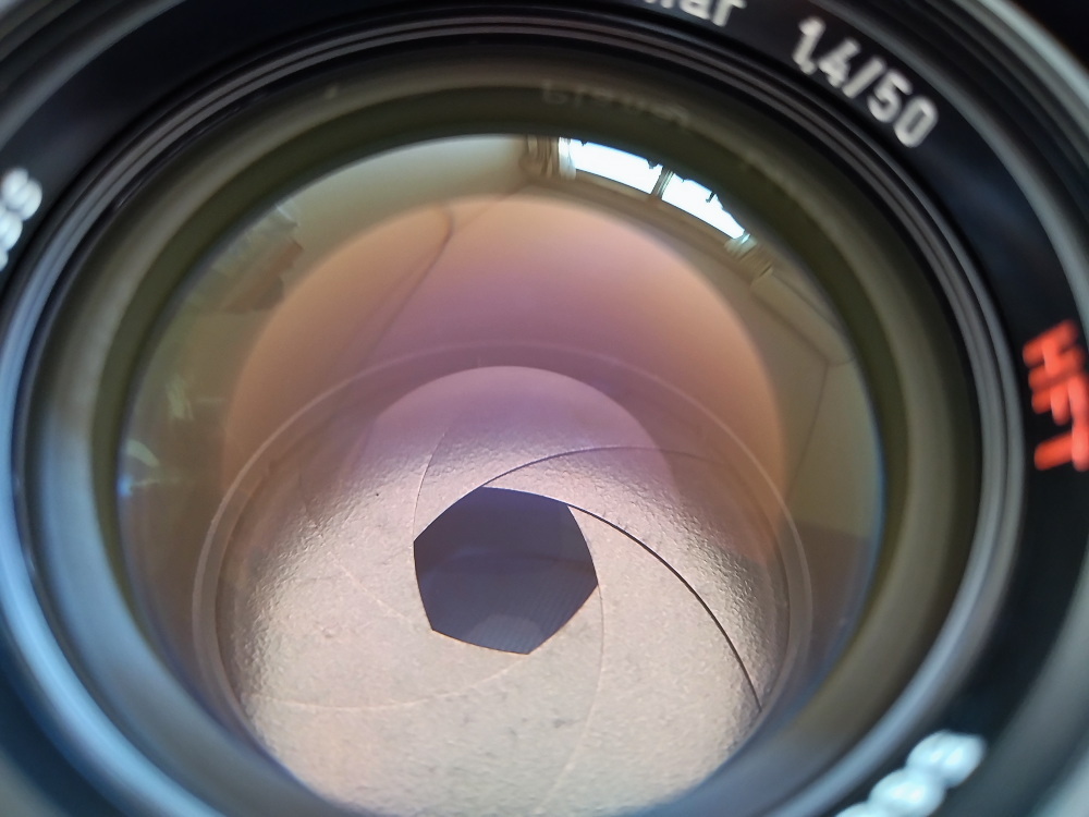 Rollei Carl Zeiss Planar 50mm F1.4 HFT（ドイツ製バージョン）のカビ