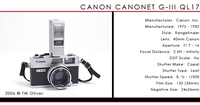 CANON CANONET G-III QL17 | CameraShiz!