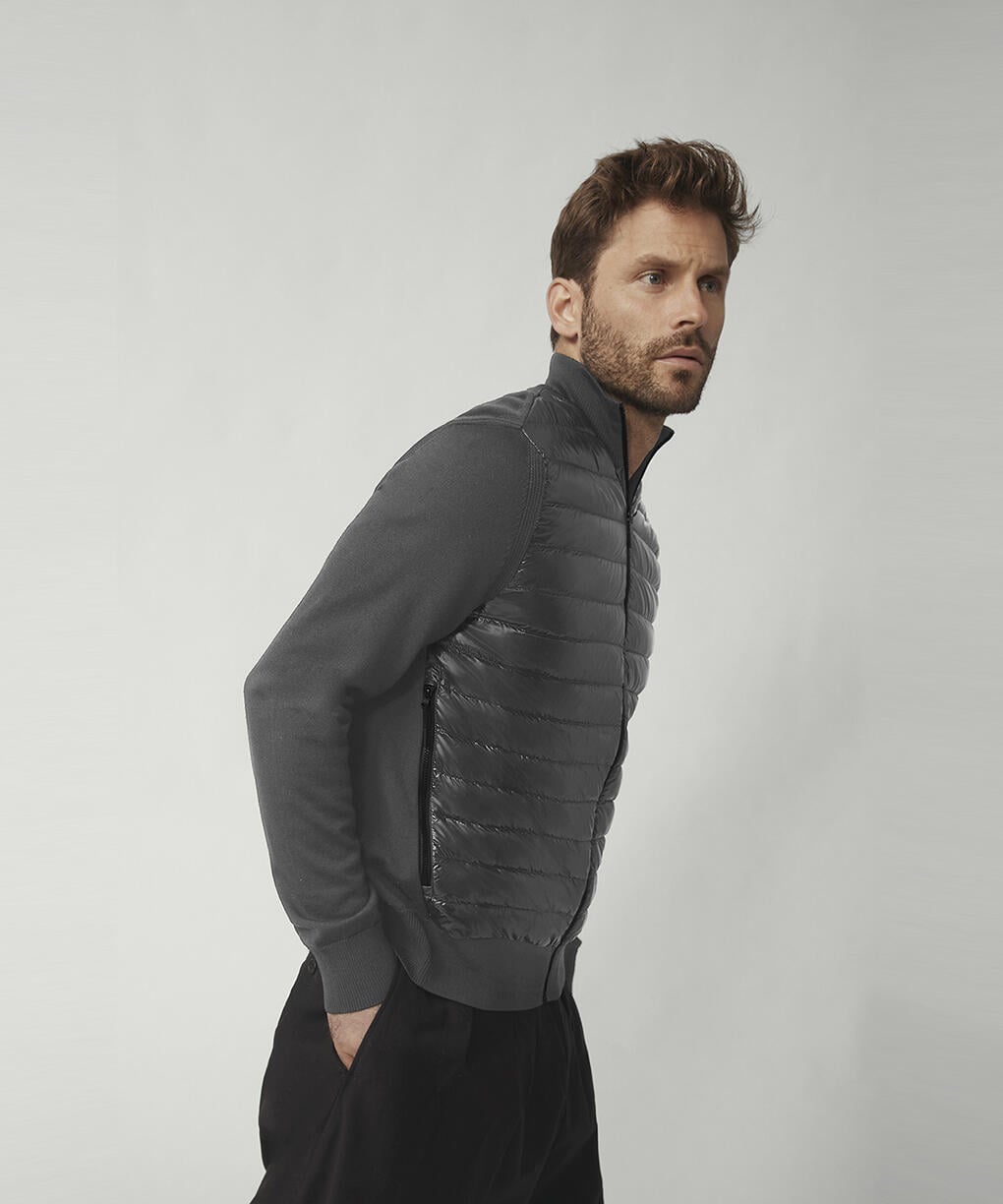 ハイブリッジ ニット ジャケット パッカブル ブラックレーベル(6893MB