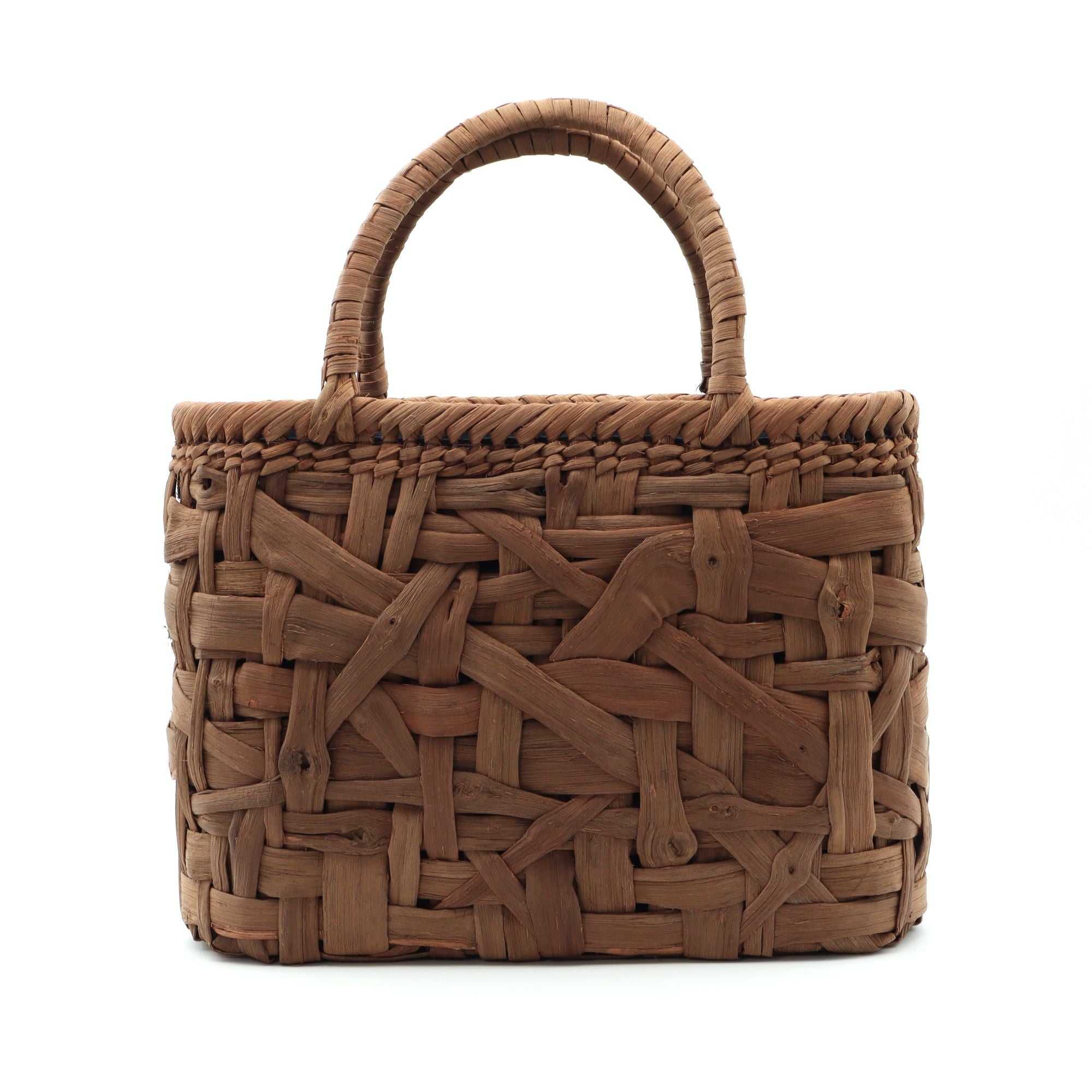 国産(長野県) 山葡萄かご 乱れ編み 国内採取 国内製作 3世代150年