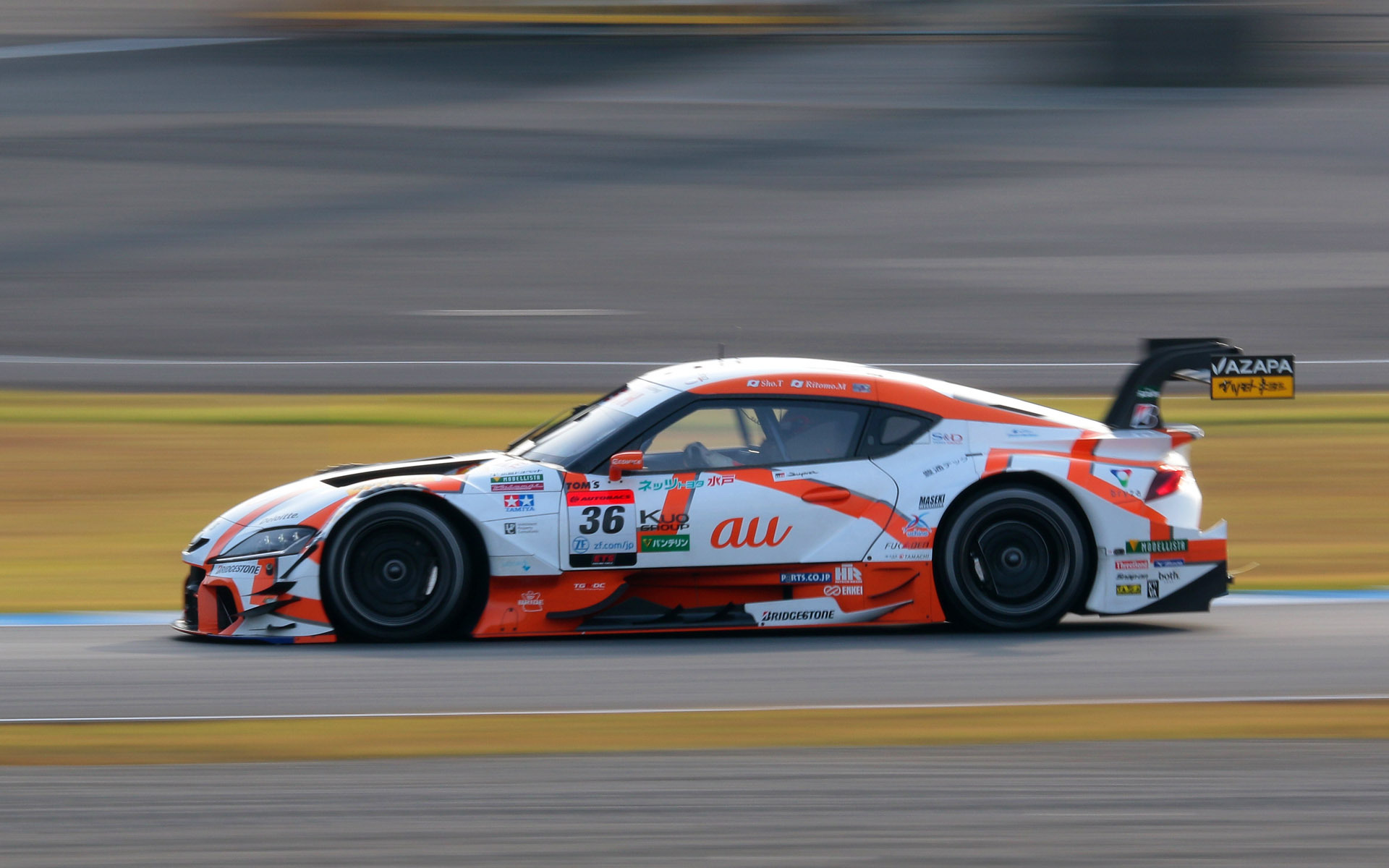 SUPER GT最終戦もてぎ、36号車 au TOM'S GR Supra（坪井翔/宮田莉朋
