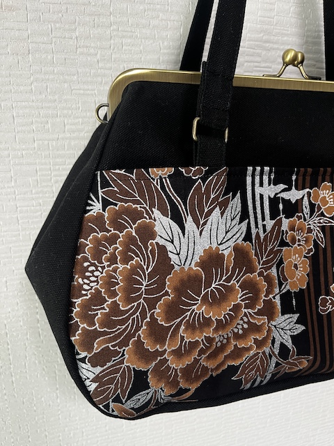 がま口バッグ 開花シリーズ 栗 | G3sewing