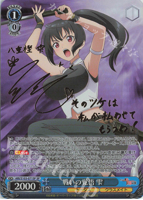 傷】 SP 戦いの覚悟 雫(サイン入り) 販売 | ありふれた職業で世界最強