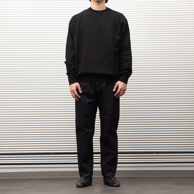 Yonetomi / WAVE COTTON KNIT P/O SOLID BLACK – CASDAY / キャスデイ