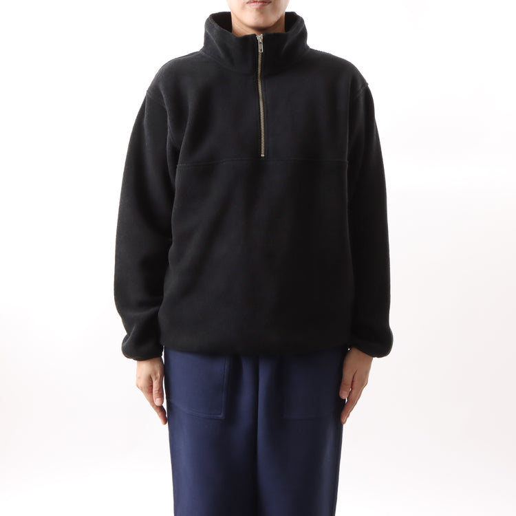 M-SIC/ オーバーサイズ リサイクルポリエステル エコフリース ハーフ