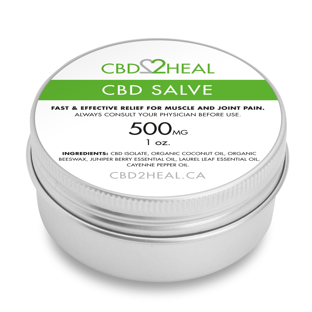 CBD2HEAL CBD Healing Salve Cream 500mg - CBD2HEAL