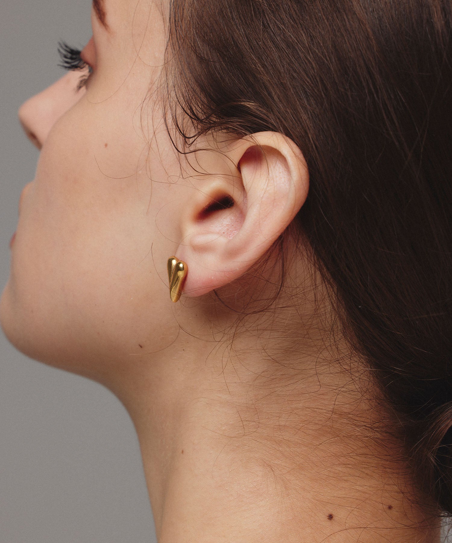 ゴールド]シンプルハートピアス