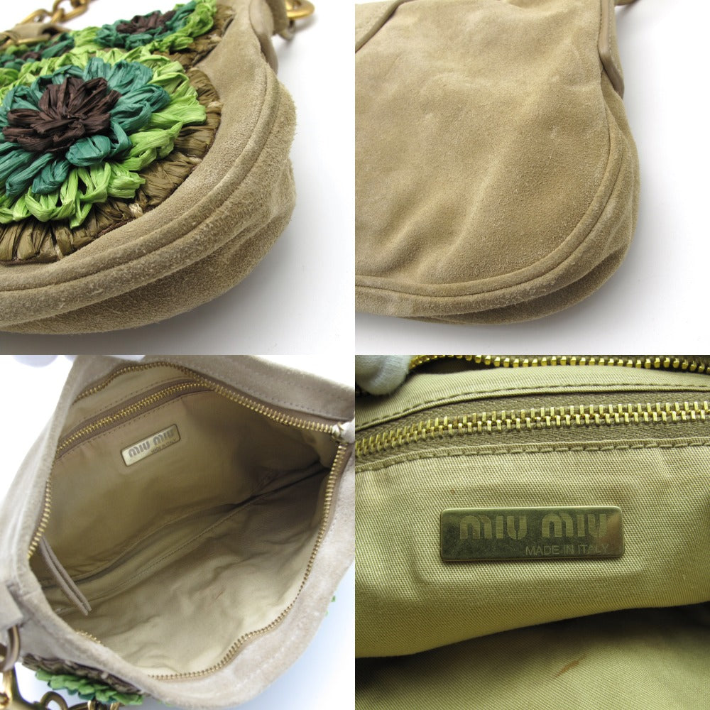 MIUMIU ミュウミュウ チェーン ショルダーバッグ フラワー 花 肩掛け