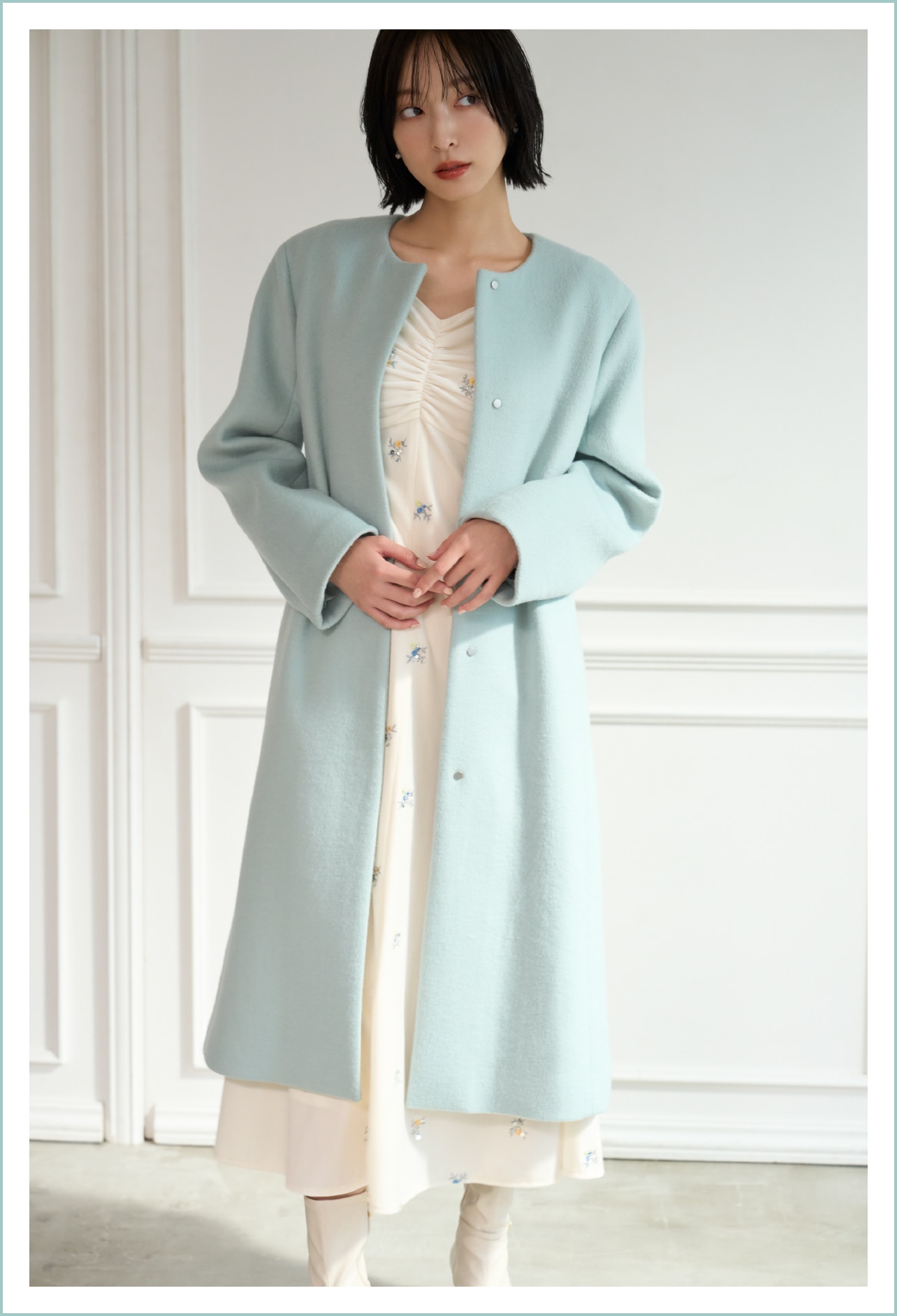 CELFORD CASHMERE-BLEND LONG COAT | セルフォード | CELFORD Official