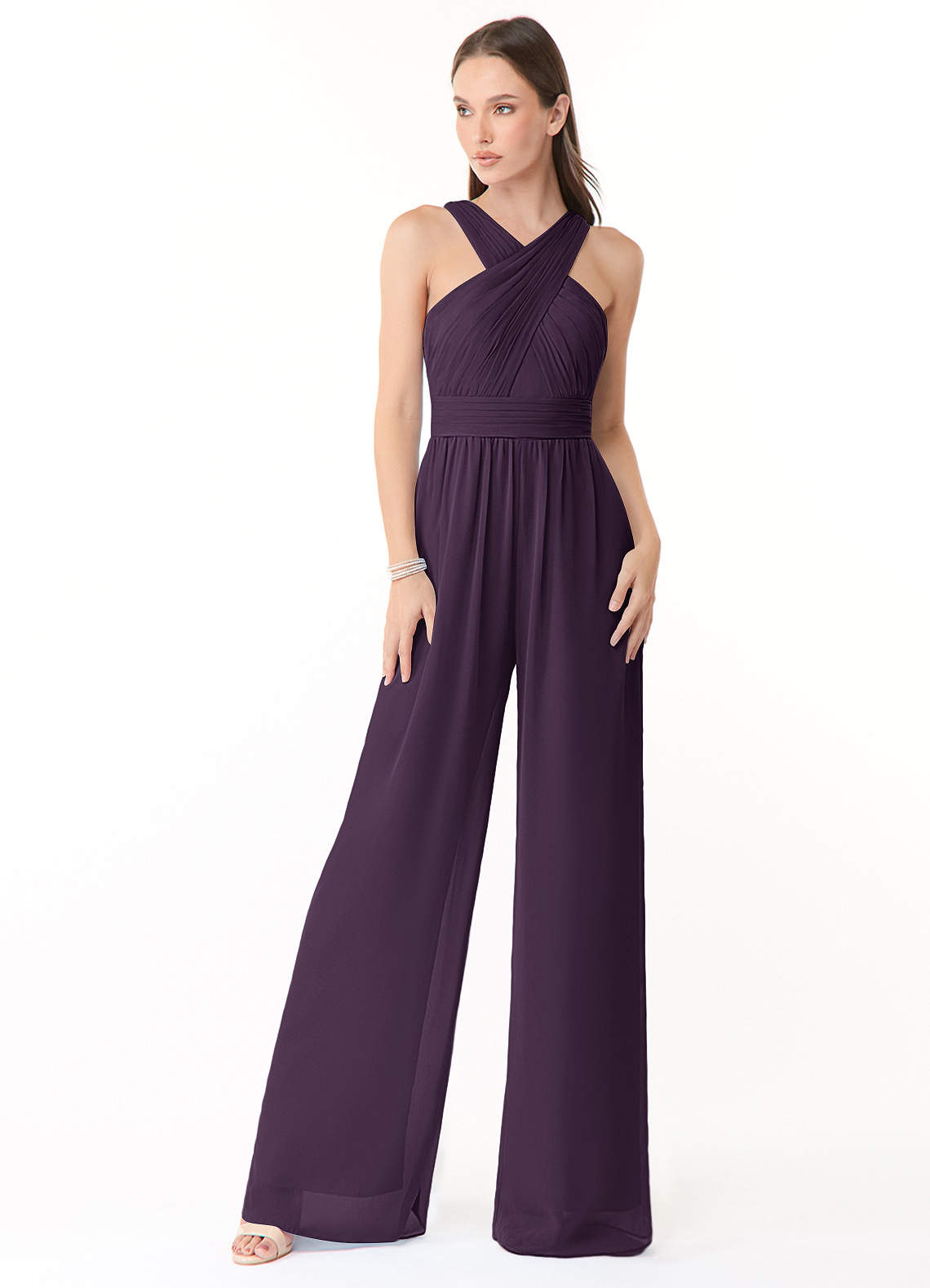 Azazie Berdie Jumpsuit Plum Bridesmaid Dresses | Azazie
