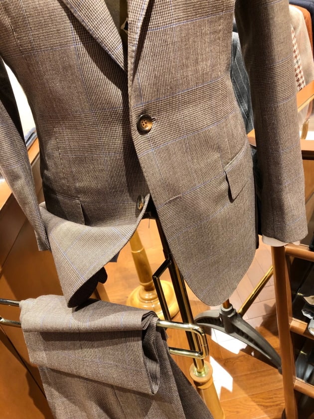 used】beams f イタリア製 スーツ セットアップ ブラウン チェック 10