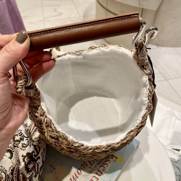 【美品】A VACATION BUCKET ブラウンベイズリー かごバッグ A VACATION】BUCKET ZEB | Whim Gazette(ウィム ガゼット)レディース