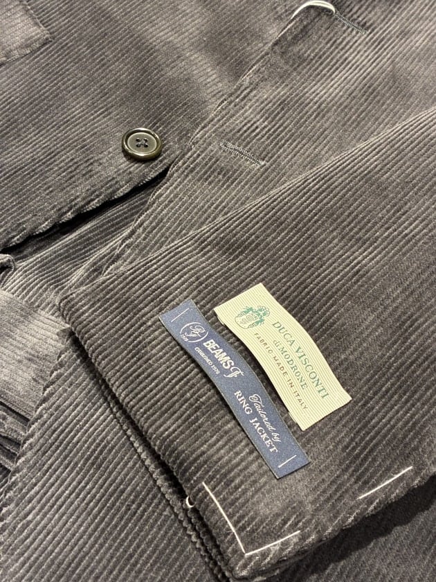 25AW〈BEAMS F〉 オススメ グレーコーデュロイ スーツ｜ビームス 広島