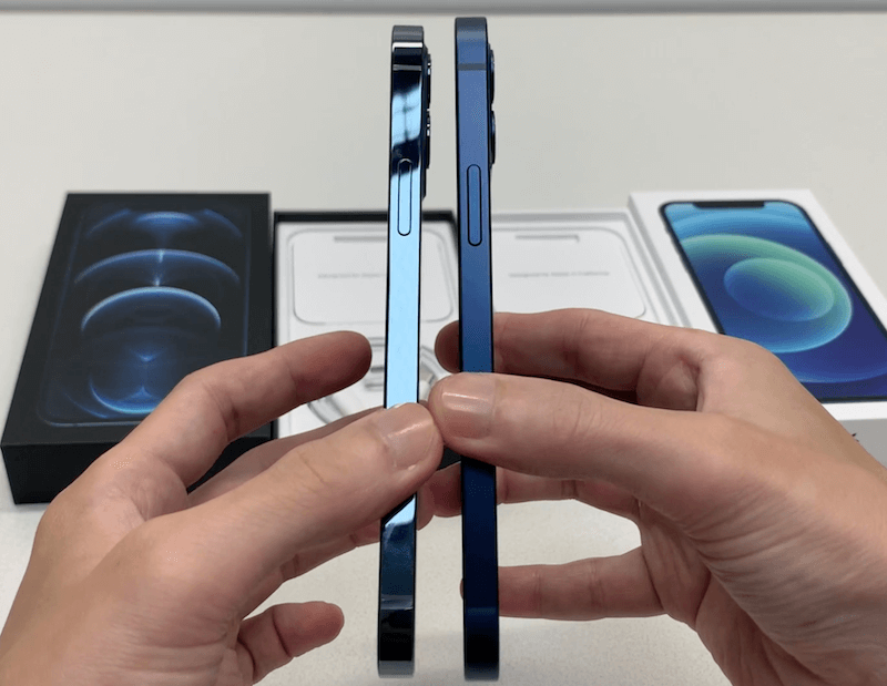 色比較】iPhone 12 ブルーとiPhone 12 Pro パシフィックブルーのカラー