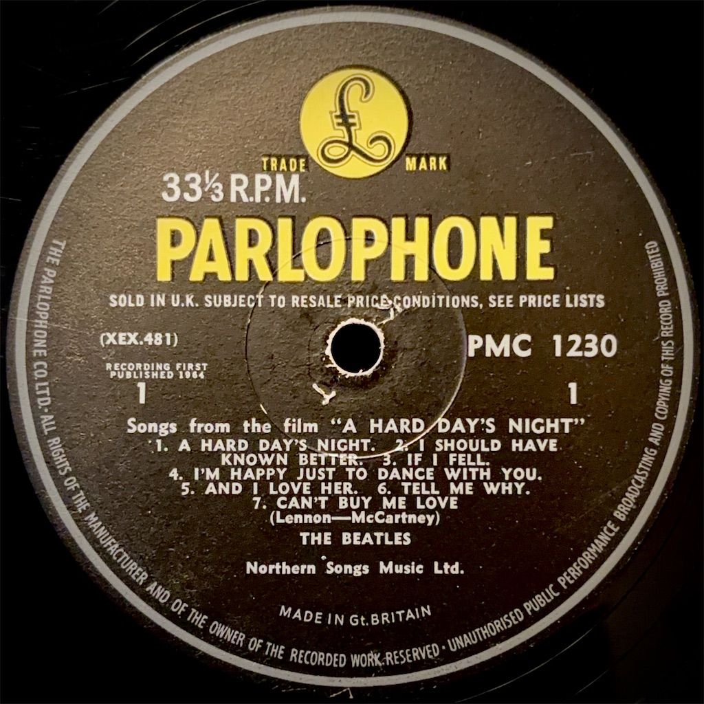 A Hard Day's Night / The Beatles【UK盤(モノラル)】 - レコード評議会