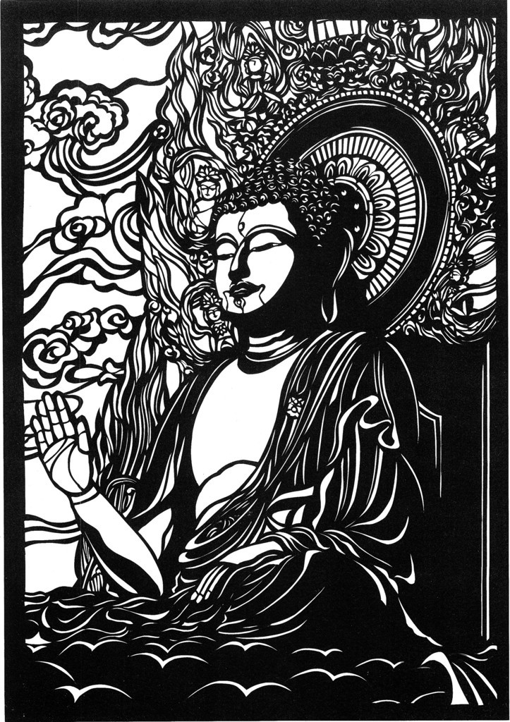 切り絵 de 仏像 -2018 大寒 Miroku- - のんびり生きよう