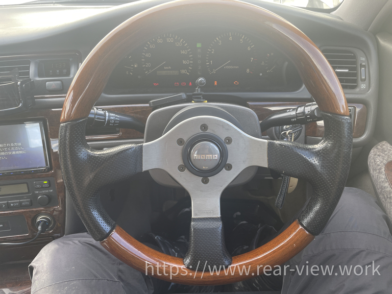 念願のウッドステアリング【momo FIGHTER】 - 後方視界良好☆