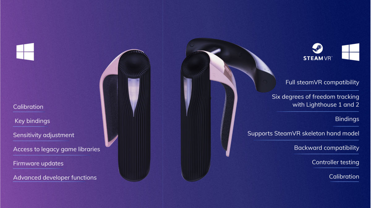 etee SteamVRコントローラー(指トラッキング対応SteamVR用