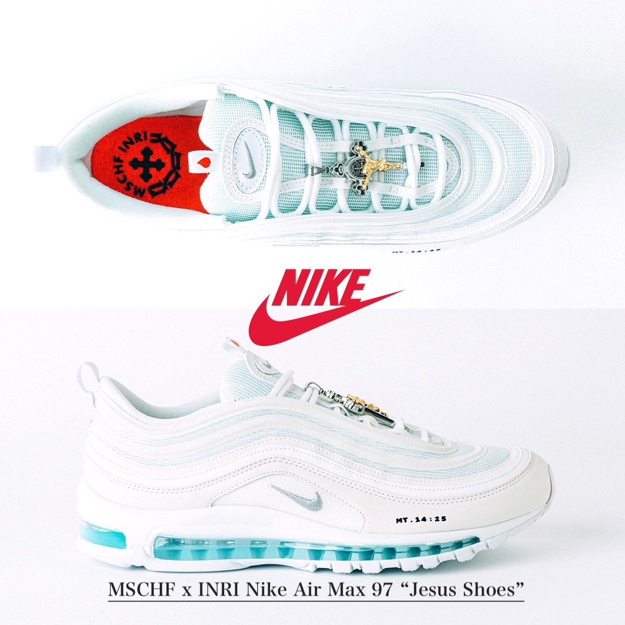 AIR MAX 97 MSCHF INRI JESUS SHOES エア マックス 97 ジーザス (Nike